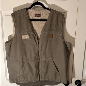“Carhart like” Green Canvas Vest
